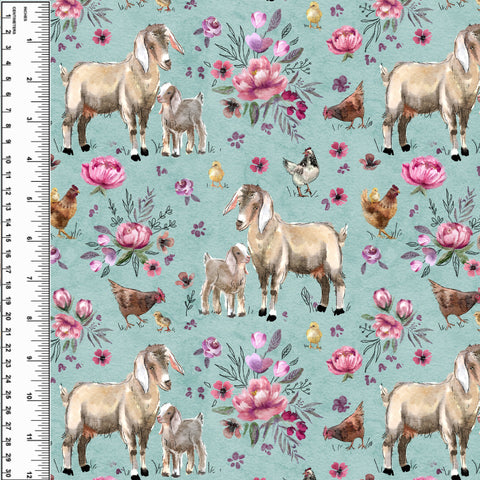 PREORDER Goat Floral Mint