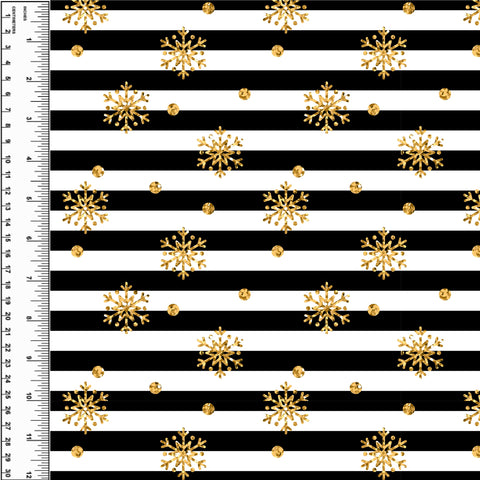 PREORDER Gold Snowflake Stripe *Holiday*