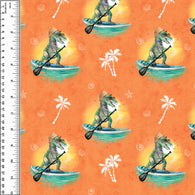 **NEW** PREORDER Hawaiian Dinosaur Surf Orange