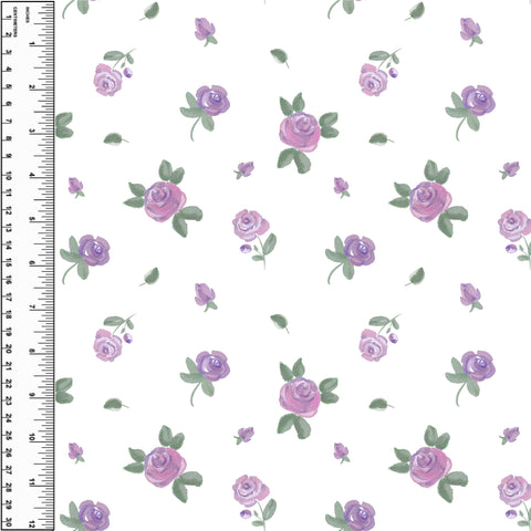 PREORDER Lilac Roses on White