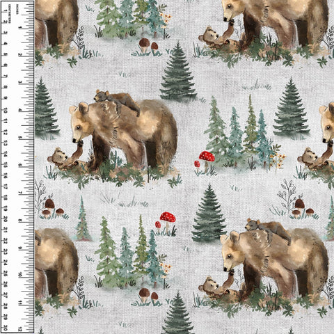 Mama Bear White Squish 54" Wide