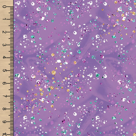 Mermaid Glitter Dots Dark Purple Board Short