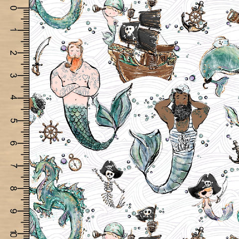 Remnant Mermen Light Waves 25" Cotton Spandex