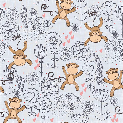 Remnant Monkey Garden 18" Flannel