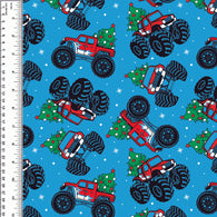 Remnant Monster Truck Christmas Tree 18” Bamboo Cotton Spandex Jersey