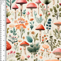 Mushroom Floral Field Squish 54" Wide