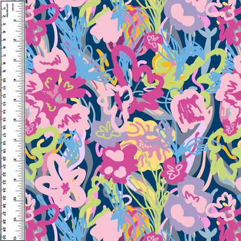 Pastel Graffiti Floral Vinyl