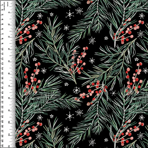 Remnant Pine Berries 17.5” Cotton French Terry
