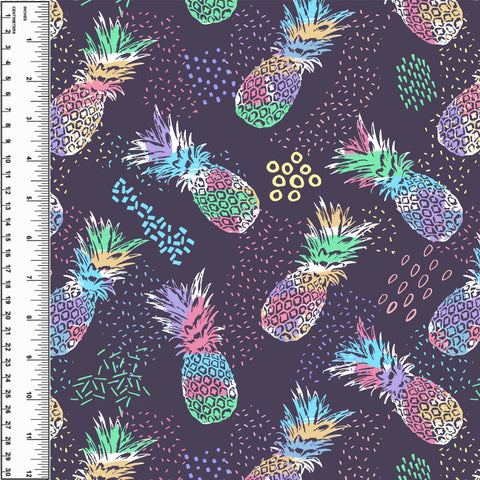 Pineapples Cotton French Terry