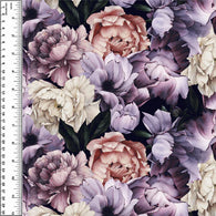 Remnant Plum Blooms 18" Cotton Spandex