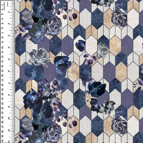 Polygon Floral Violet Vinyl