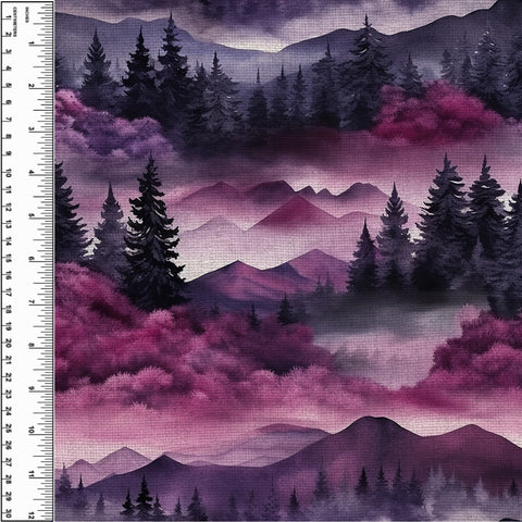 Remnant Purple Linen Mountains 20" x 54" Squish