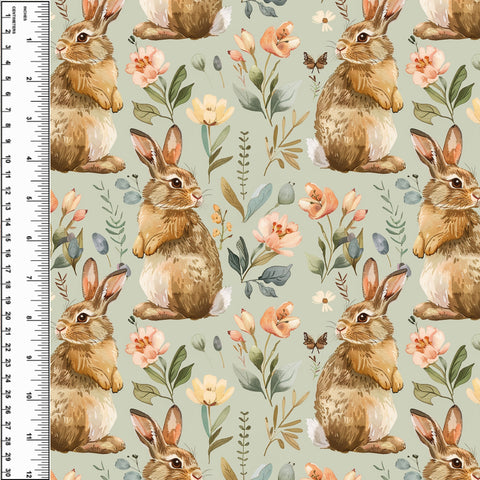 Rabbit Floral Field Squish 54" Wide