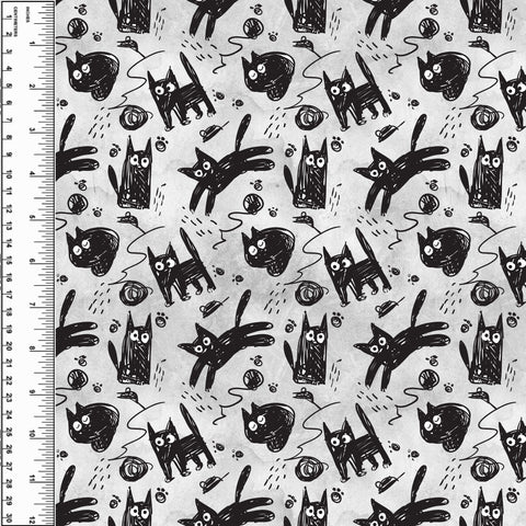 PREORDER Scratchy Cats Watercolour Grey