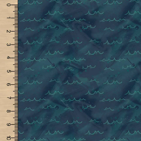 Scribble Waves Dark FH Swim