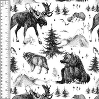 Remnant Sketched Forest 19” Cotton French Terry