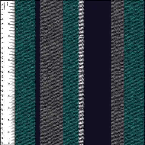 PREORDER Stripe Navy Charcoal Turquoise Vertical