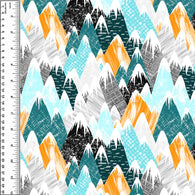 Teal Mountains Cotton Spandex