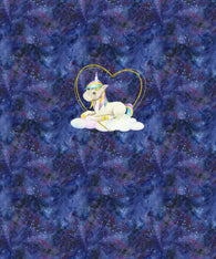 Unicorn Moon Bamboo Cotton French Terry Panel Child