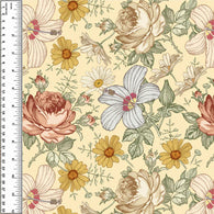 Remnant Vintage Floral Yellow 16.5” Squish