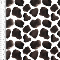 Remnant Watercolour Cow Spots 16" Cotton French Terry