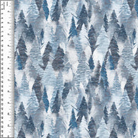 Remnant Winter Conifer Forest 18” Cotton French Terry