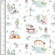 Winter Whimsy Forest Bamboo French Terry