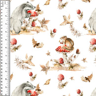 Woodland Badger Mushroom Squish 54" Wide