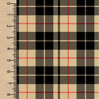 Plaid Brown Bamboo French Terry