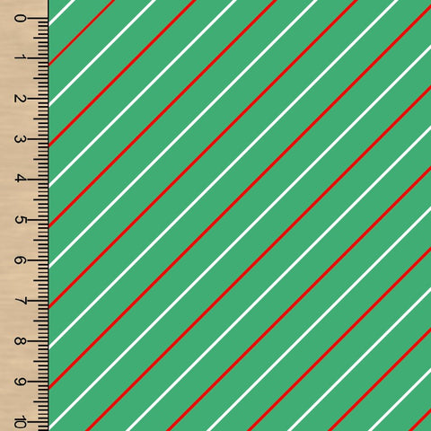 PREORDER Candy Cane Green Stripe *Holiday*