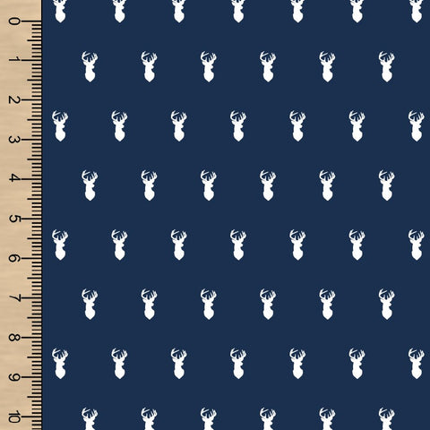Deer Navy Canvas
