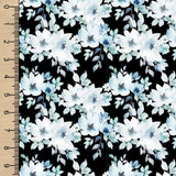 PREORDER Dusty Blue Floral on Black Small Scale