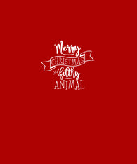 Merry Christmas Filthy Animal Red Cotton Spandex Panel Child