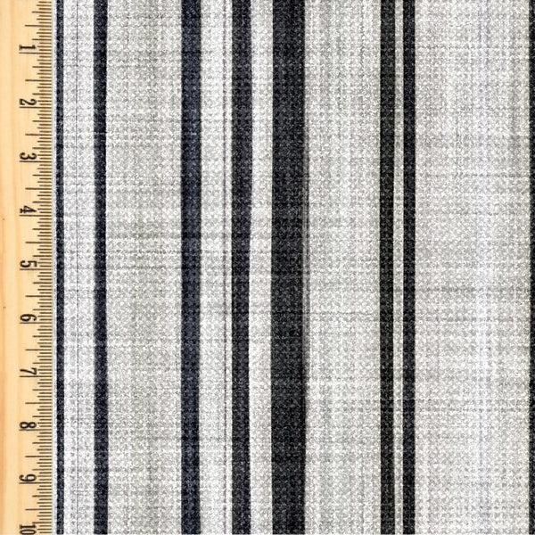 Linen Stripe Vertical Bamboo Cotton French Terry