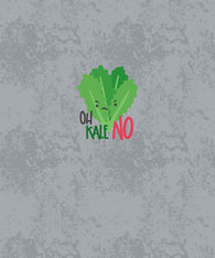 Kale No Grey Cotton Spandex Panel Adult
