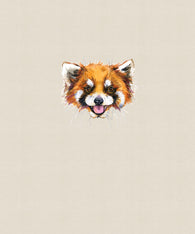 PREORDER Red Panda on Taupe Panel Child