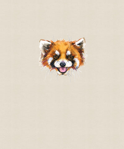 PREORDER Red Panda on Taupe Panel Child
