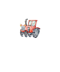PREORDER Painted Red Tractor Panel Child