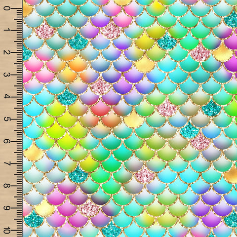 PREORDER Seafoam Rose Rainbow Mermaid Scales