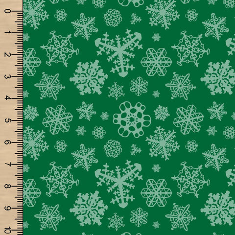 PREORDER Snowflakes Green *Holiday*