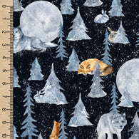 Snowy Forest Bamboo Cotton French Terry