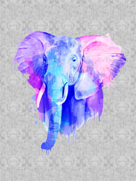 PREORDER Watercolour Elephant Grey Blanket Topper Toddler