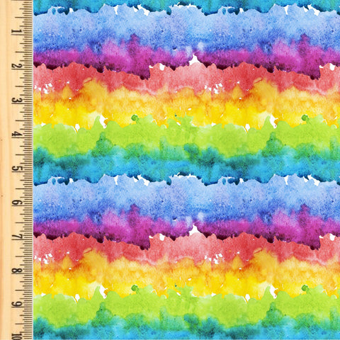 PREORDER Watercolour Rainbow Stripes Small Scale