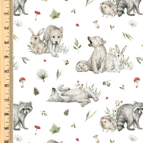 Wilderness Babies Wolves Cotton French Terry
