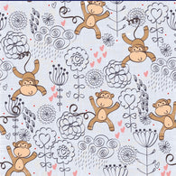 Monkey Garden Cotton Spandex