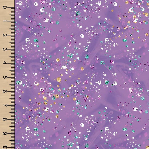 Mermaid Glitter Dots Dark Purple Swim