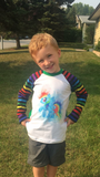 Sketchy Stripe Rainbow Cotton Spandex